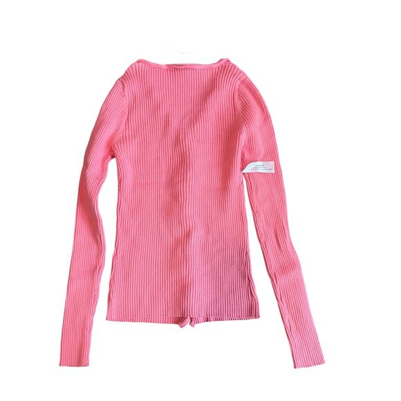 Find Me Now Charlie Ribbed Button Front Top Size M/L - Picture 4 of 6